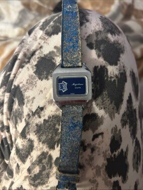 Mystique Boutique Blue Rectangular Digital Wristwatch
